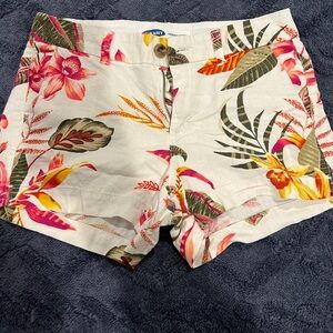 Old Navy High Waist Floral Women Shorts - Pink and Green